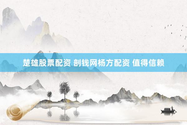 楚雄股票配资 剖钱网杨方配资 值得信赖